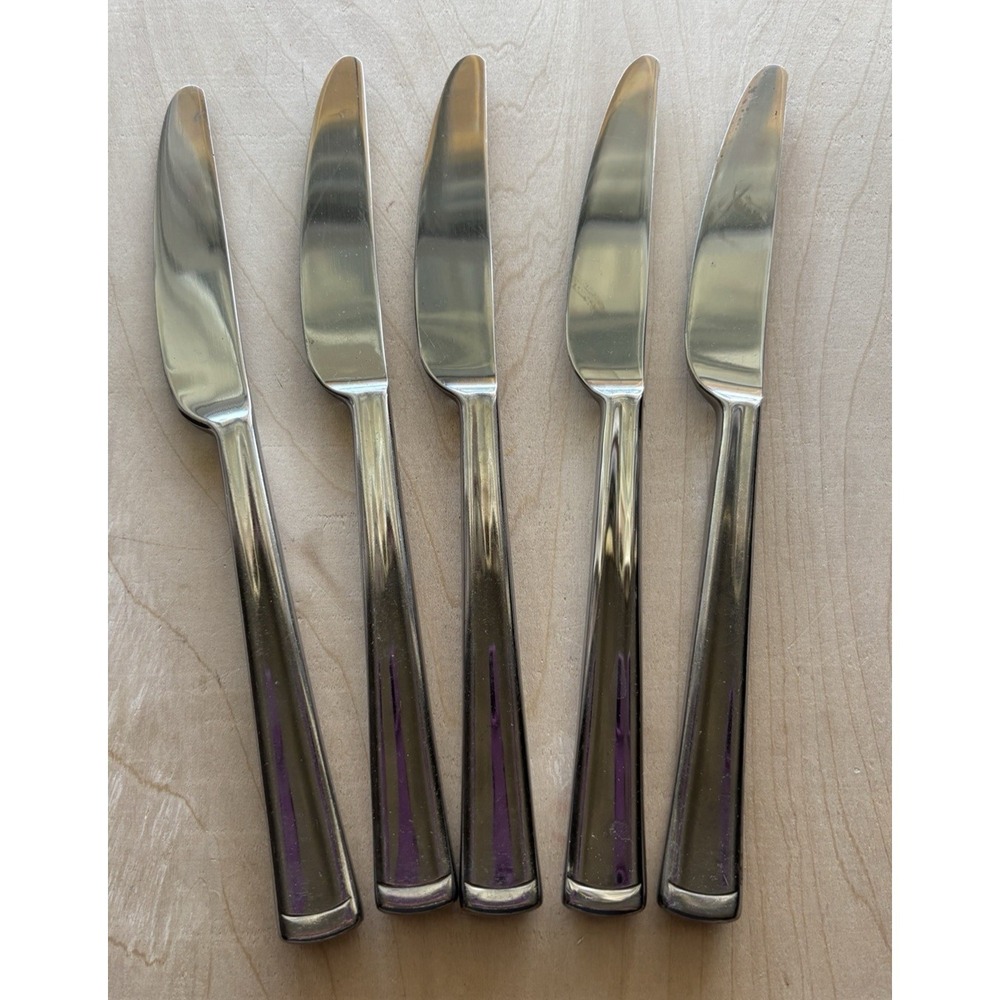 Dansk ORION Stainless Flatware LOT of 5 Butter Dinner Knife Knives